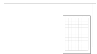 Square graph paper with 1 inch grid