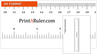 download plain ruler for A4 size paper
