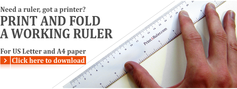 Need a ruler, got a printer? Print and fold a ruler in minutes Need a ruler, got a printer? Print and fold a ruler in minutes